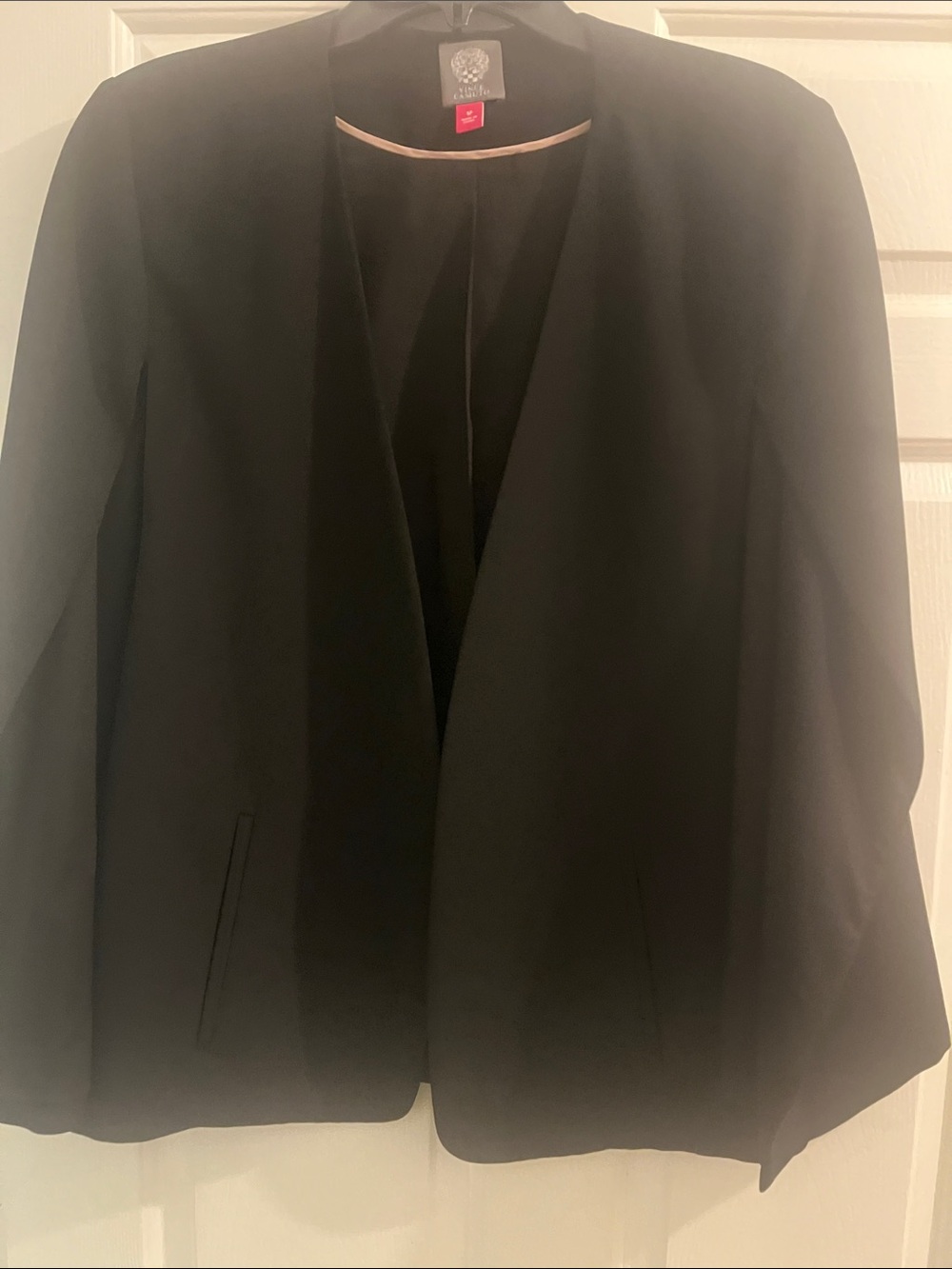 Vince Camuto Black Open-Front cape